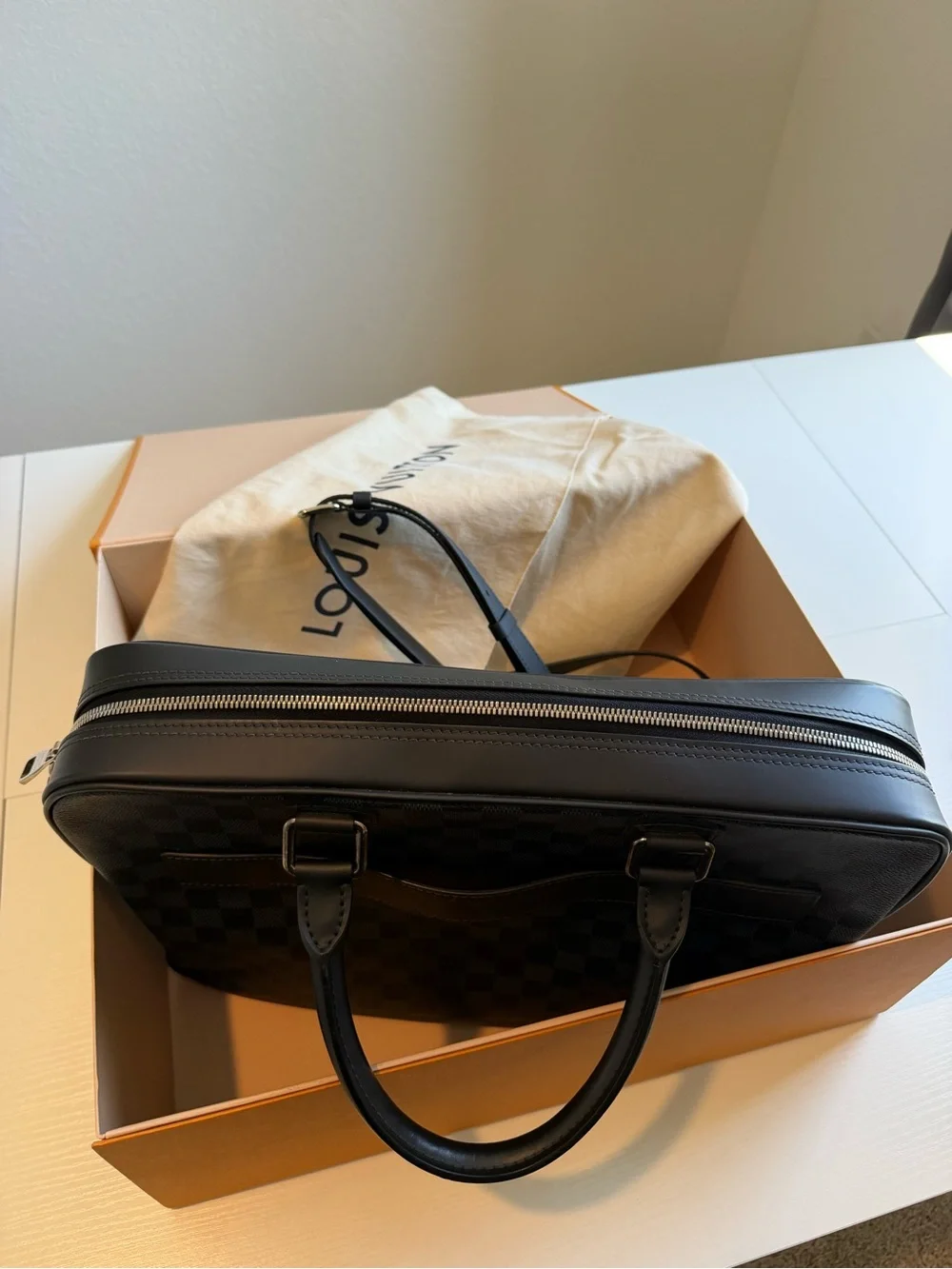 Louis Vuitton Orange Box with Black Logo